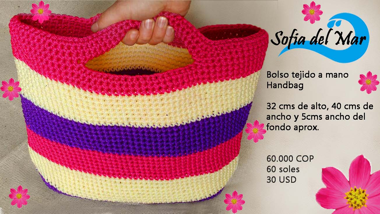 Bolso tejido a crochet. – Sofia del Mar Accesorios